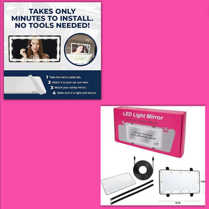 Travel Vanity Light  - (Rechargable Car Visor Light)